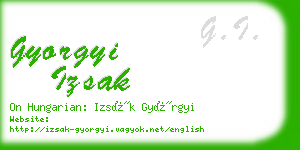 gyorgyi izsak business card